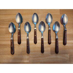 (8) Soup Spoons 7.25" Washington Forge Town and Country Stainless USA Flatware